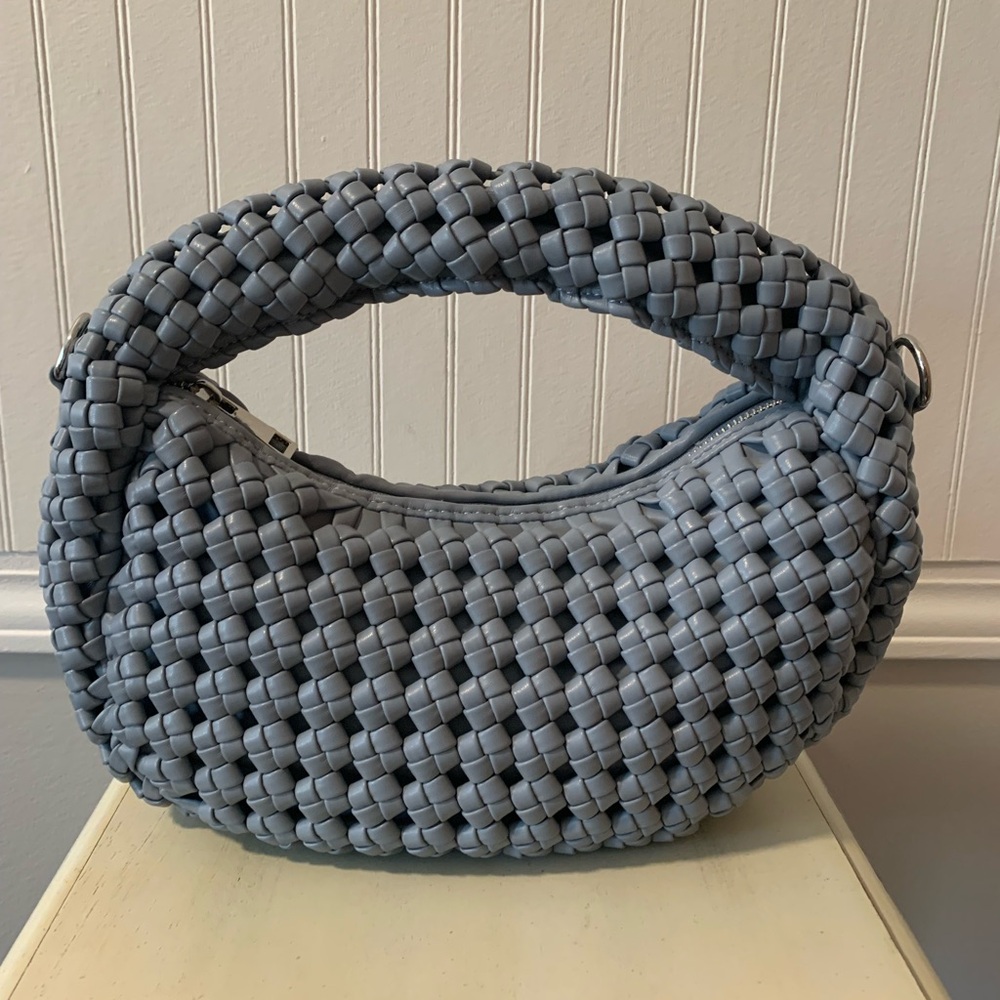 Sincerely Jules Woven Blue Crossbody Bag
